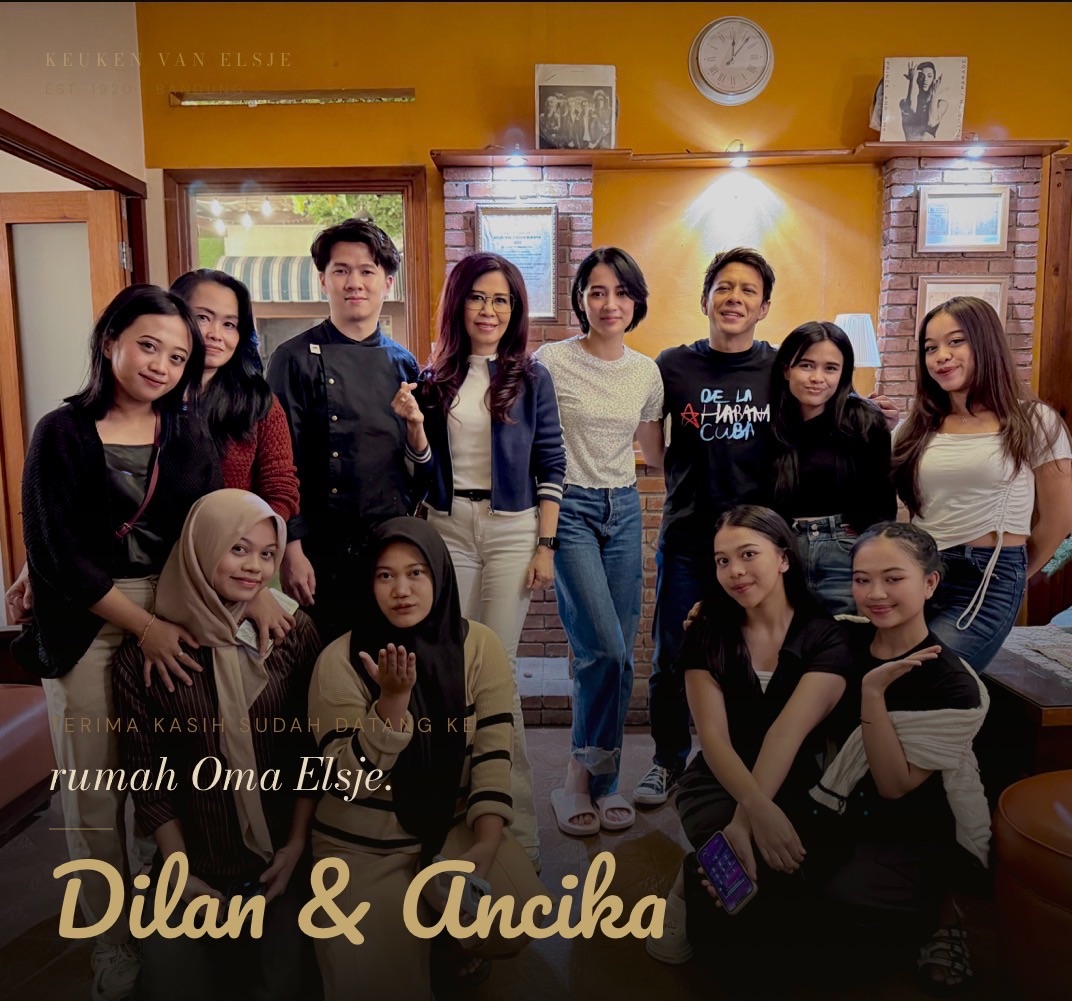 Kevin bersama cast film Dilan ITB 1997 di rumah Oma Elsje, 2026