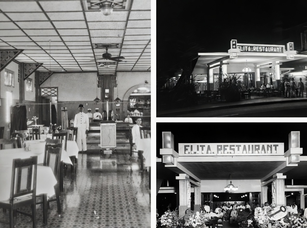 Suasana di depan kompleks Elita