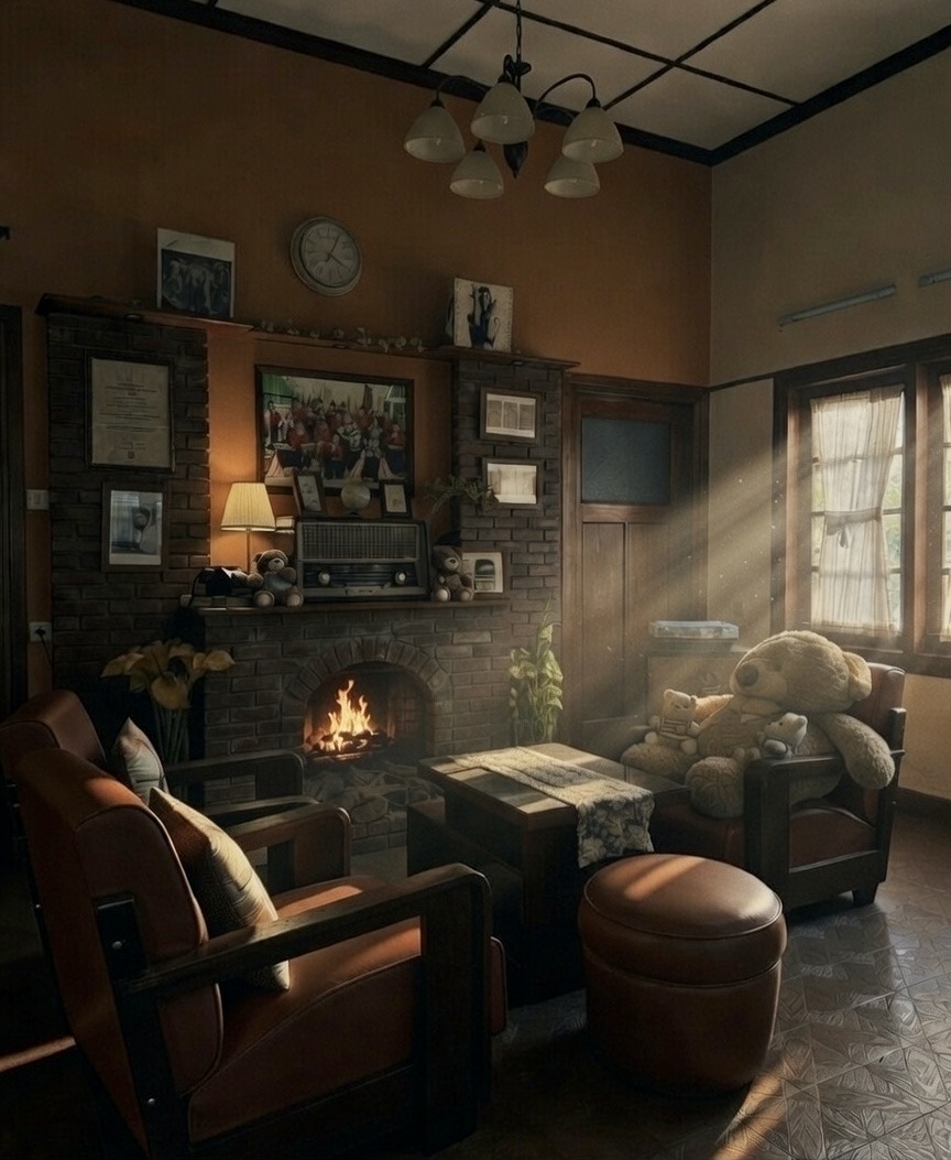 Perapian bata yang masih kokoh