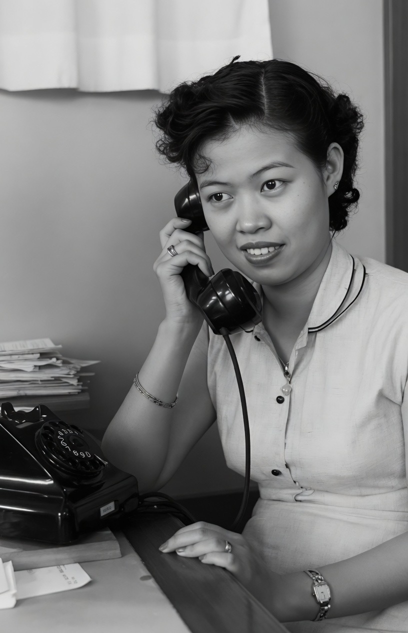 Oma Elsje tersenyum samar &mdash; sikap tenang yang menjadi ciri